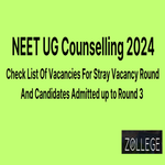 NEET UG Counselling 2024 Released List Of Vacancies For Stray Vacancy Round And Candidates Admitted Up to Round 3